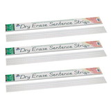 Pacon PAC5185-3 Dry Erase Sentence Strips, White 3X24 (3 PK)
