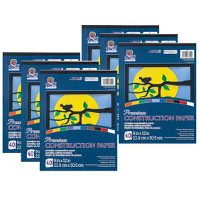 Tru-Ray PAC6592-6 Construction Paper Pad 10, Colors 40 Sheets (6 PK)