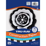 Tru-Ray PAC6676 Construct Paper Blk & Wht 144 Shts, Tru-Ray 9In X 12In