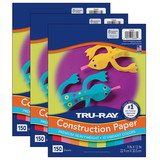 Tru-Ray PAC6685-3 Construct Paper Vibrant Asst (3 PK)