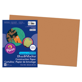Pacon PAC6707 Construction Paper Brown 12X18