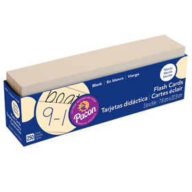 Pacon PAC74100 Flash Cards Blank 3X9