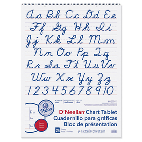 Pacon PAC74740 D Nealian Chart Tablet Cursive
