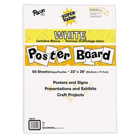 Pacon PAC76510 Super Value Poster Board All White