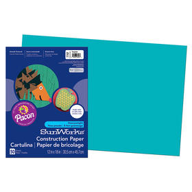 Pacon PAC7707 Construction Paper Turquoise 12X18
