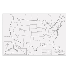 Pacon PAC78760 Giant Us Map 48In X 72In