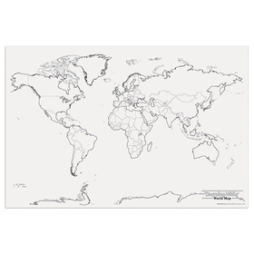 Pacon PAC78770 Giant World Map 48In X 72In