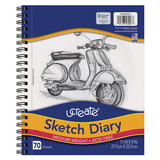 UCreate PACCAR53007 Sketch Diary Medium Weight 11X9, 70 Sheets