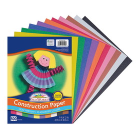 Prang PACCON01500 Construction Paper Asst 500Pk 9X12, 10 Colors