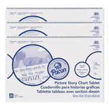 Pacon PACMMK07426-3 Chart Tablet 24X16 1.5In, Ruled Picure Story (3 EA)