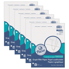 Pacon PACMMK09273-6 Graph Paper 1/4In Grid, Ruling (6 EA)