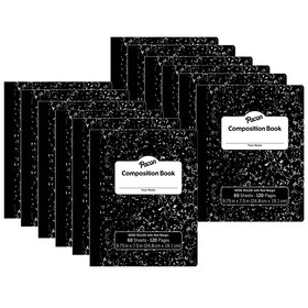 Pacon PACMMK37118-12 Black Composition Book, 9.75 X 7.5 (12 EA)