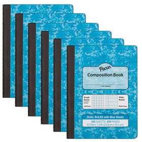 Pacon PACMMK37160-6 Blue Page Dual Ruled, Composition Bk (6 EA)