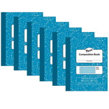 Pacon PACMMK37170-6 Pastel Blue Compostion Book, Wide Ruled (6 EA)