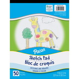 Pacon PACMMK50105F Little Fingers Sketch Pad Wht 9X12, 50 Sheets