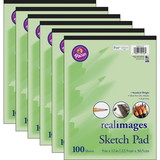 Real Images PACMMK50146-6 Real Images Sktch Pad Stand, Weight 9X12 100 Sheets (6 EA)