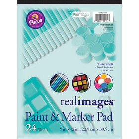 Real Images PACMMK50154 Real Images Paint & Markr Pad Heavy, 9X12 24 Sheets