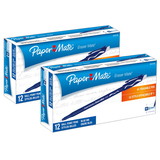 PaperMate PAP39101-2 Papermate Erasermate Pen, Blue 12 Per Pk (2 DZ)