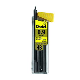Pentel Of America PENC29HB Super Hi Polymer Lead Refill 0.9Mm Medium Hb 30 Pcs/Tube