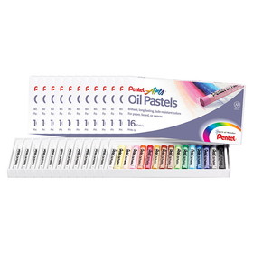 Pentel PENPHN16-12 Pentel Oil Pastels, 16 Per Pk (12 BX)