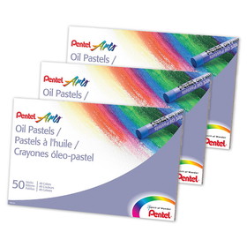 Pentel PENPHN50-3 Pentel Oil Pastels 50 Per Pk (3 PK)