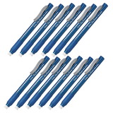 Pentel PENZE22C-12 Pentel Clic Erasers Grip, Blue Barrel (12 EA)