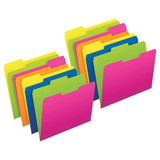 Pendaflex PFX40526-2 Twisted Glow File Folders, 12Pk Letter Size Asst Colors (2 PK)
