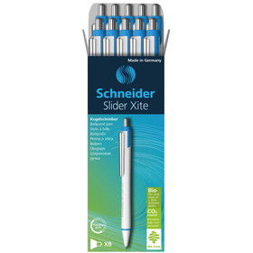 Schneider PSY133201 Schneider Slidr Xite Pen Blck 10/Bx, Environmental Retractable Ballpoint