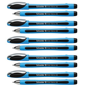 Schneider PSY150201-10 Schneider Black Memo Slider, Xb Ballpoint Pen (10 EA)
