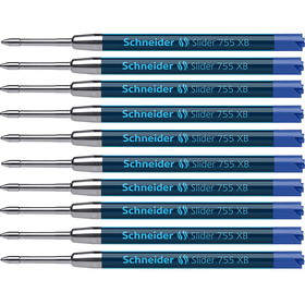 Schneider PSY175503-10 Schneider Blue Slider 755, Xb Ballpoint Pen Refills (10 EA)