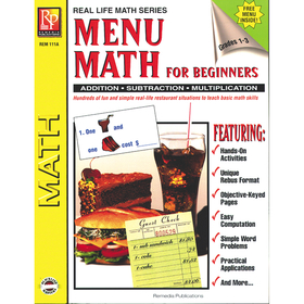 Remedia Publications REM111A Menu Math For Beginners