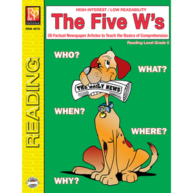 Remedia Publications REM487D The 5 Ws 5Th Gr Reading Level