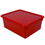 Romanoff ROM16002 Stowaway Red Letter Box With Lid 13 X 10-1/2 X 5