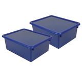 Romanoff ROM16004-2 Stowaway Blue Letter Box, With Lid 13-1/2 X 10-3/4 X 5-3/8 (2 EA)