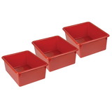 Romanoff ROM16102-3 Stowaway Letter Box Red, No Lid 13-1/8 X 10-1/2 X 5-1/4 (3 EA)