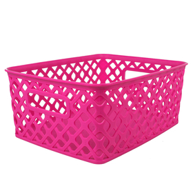 Romanoff ROM74007 Small Hot Pink Woven Basket