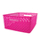 Romanoff ROM74107 Medium Hot Pink Woven Basket