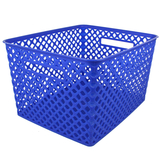 Romanoff ROM74204 Large Blue Woven Basket