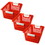 Romanoff ROM74902-3 Red Book Basket (3 EA)