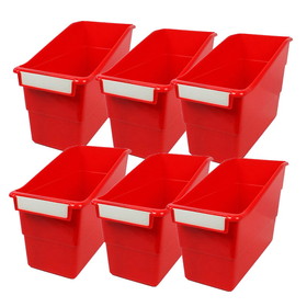 Romanoff ROM77202-6 Red Shelf File With Label, Holder (6 EA)
