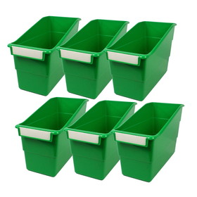 Romanoff ROM77205-6 Green Shelf File With Label, Holder (6 EA)