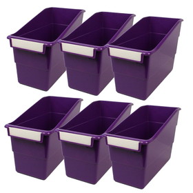 Romanoff ROM77206-6 Purple Shelf File With Label, Holder (6 EA)