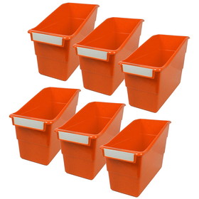 Romanoff ROM77209-6 Orange Shelf File With Label, Holder (6 EA)