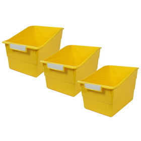 Romanoff ROM77303-3 Wide Yellow File With Label, Holder (3 EA)
