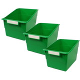 Romanoff ROM77305-3 Wide Green File With Label, Holder (3 EA)