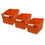 Romanoff ROM77309-3 Wide Orange File With Label, Holder (3 EA)
