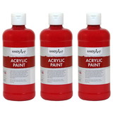 Handy Art RPC101040-3 Acrylic Paint 16 Oz Brite, Red (3 EA)