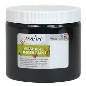 Rock Paint / Handy Art RPC241055 Handy Art Black 16Oz Washable - Finger Paint