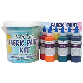 Rock Paint / Handy Art RPC885060 Handy Art Fabric Paint Bucket Kit 9 - 4Oz Bottles