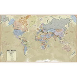 Hemispheres RWPHM03 Boardroom Series World Wall Map, Hemispheres Laminated